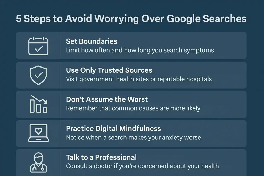 how to avoid worrying over Google searches,