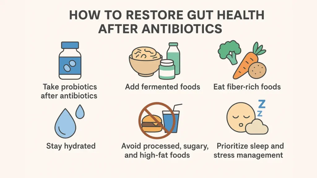 how to restore gut health after antibiotics