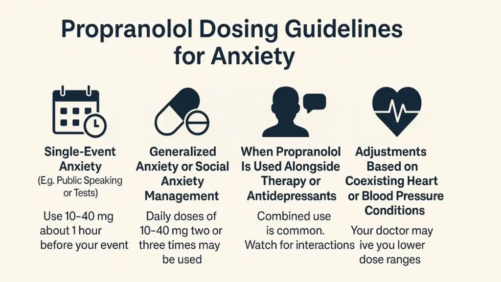 propranolol dosing anxiety guidelines
