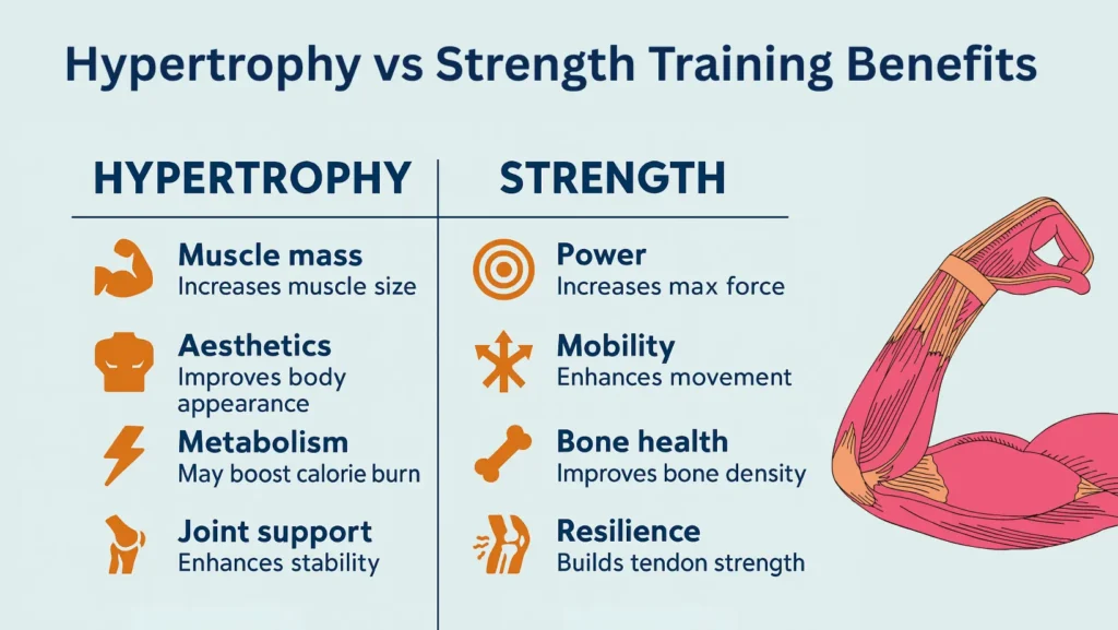 hypertrophy vs strength training benefits