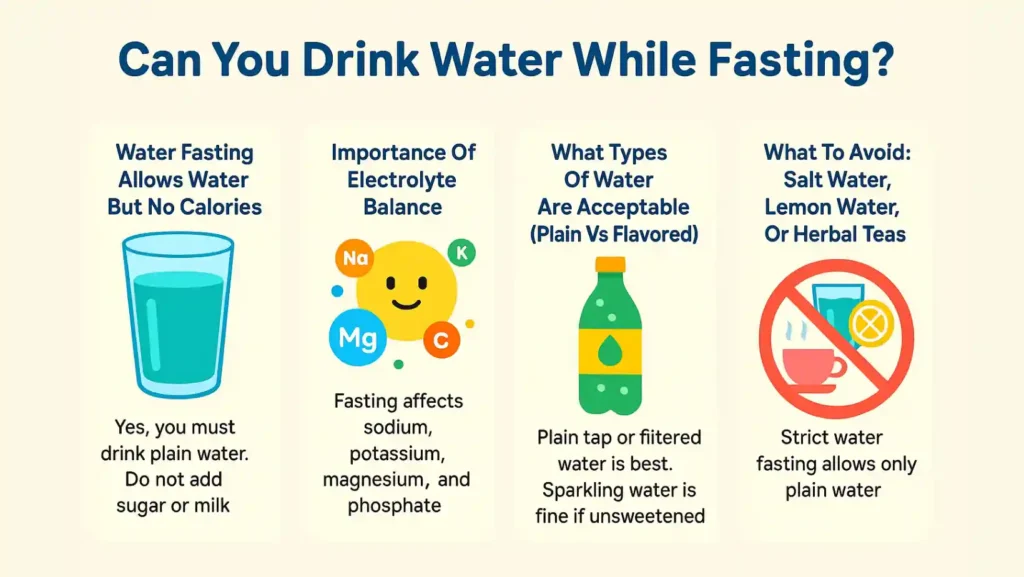 can you drink water while fasting