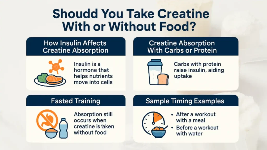 creatine with or without food