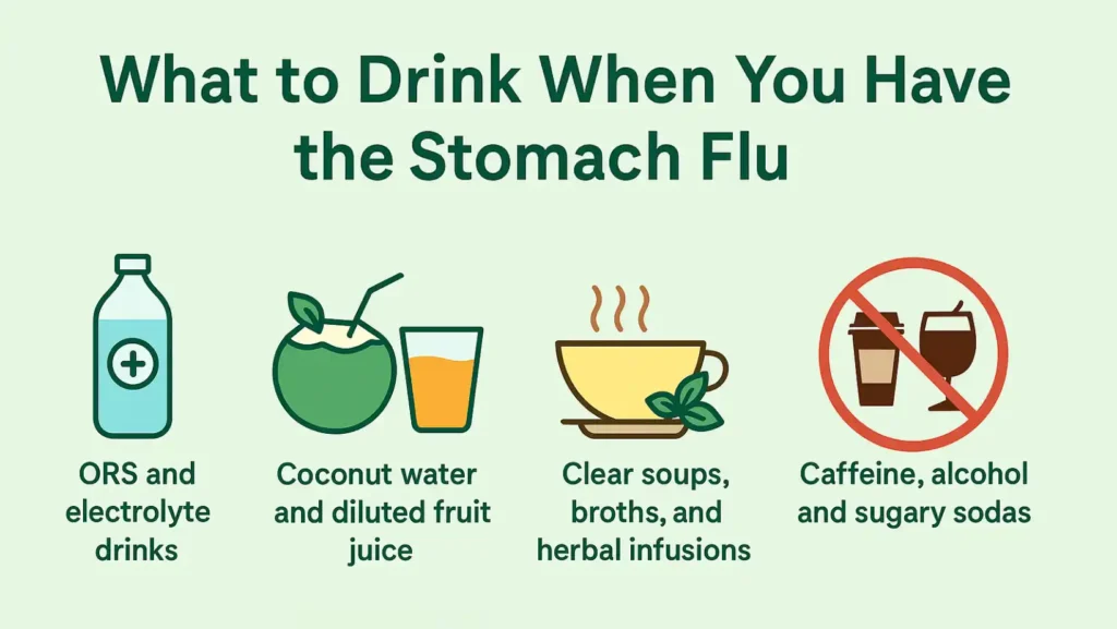 what to drink when you have stomach flu