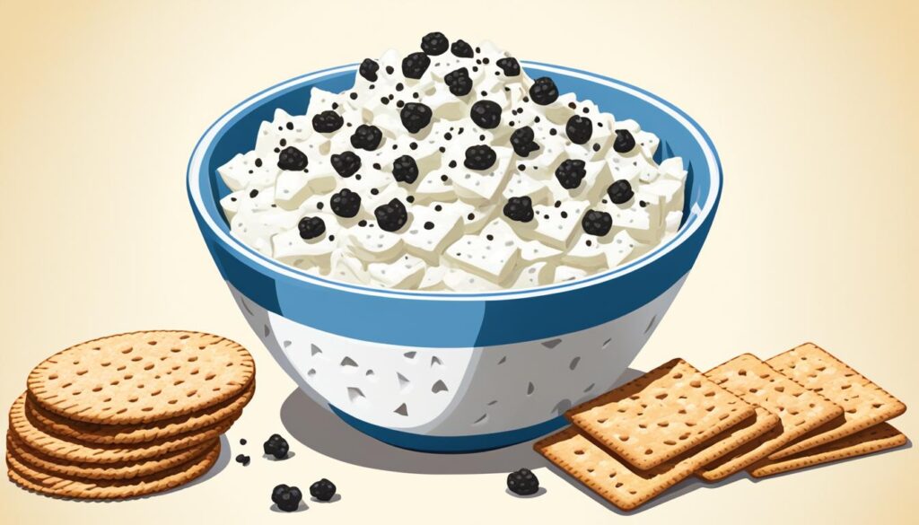 cottage cheese and crackers
