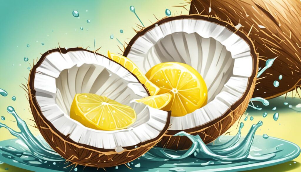 Coconut oil and lemon juice