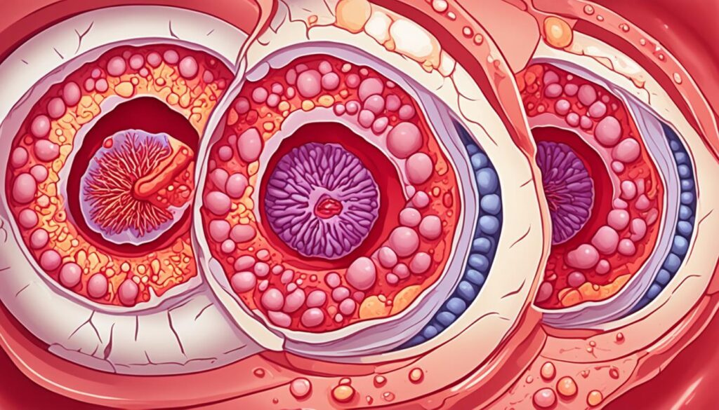 inflammation and glandular damage