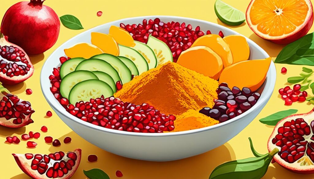 turmeric and pomegranate turmeric and pomegranate
