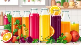 Cooling drinks to beat the summer heat.Micronutrients in Detox Juices