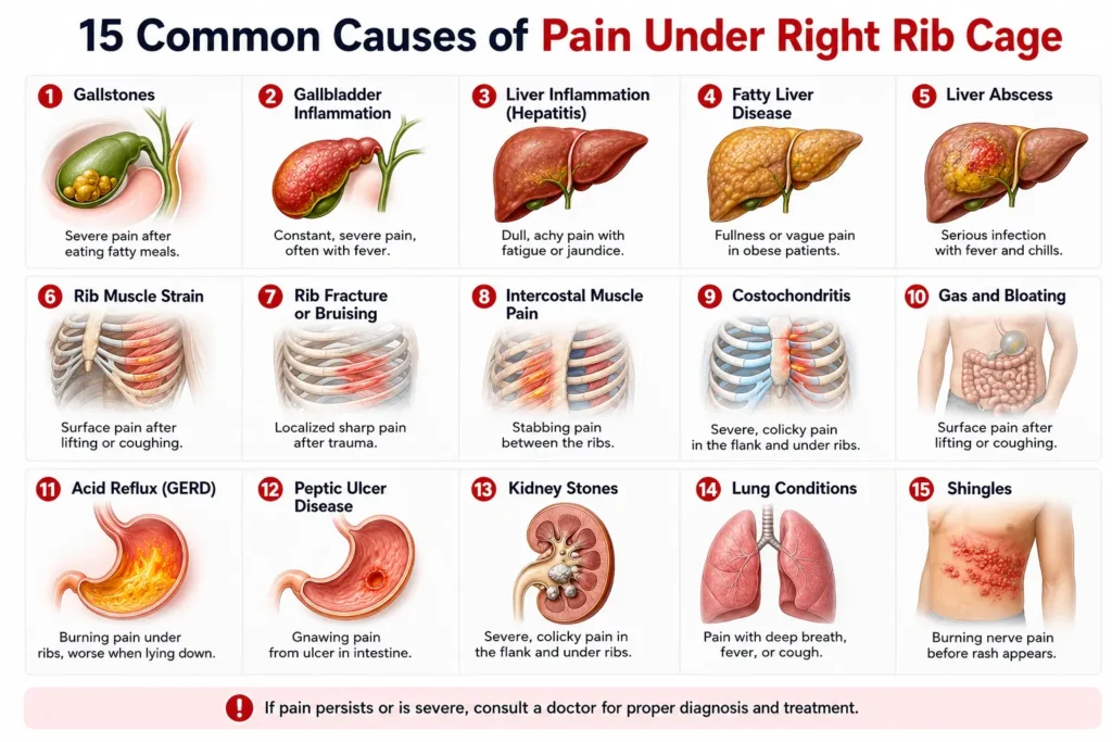 Causes Of Pain Under Right Rib Cage