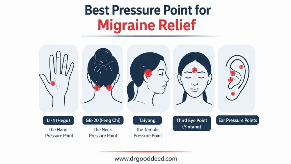 Pressure Point for Migraine: Best Acupressure Points to Relieve Migraine Pain 6 Dr Good Deeds