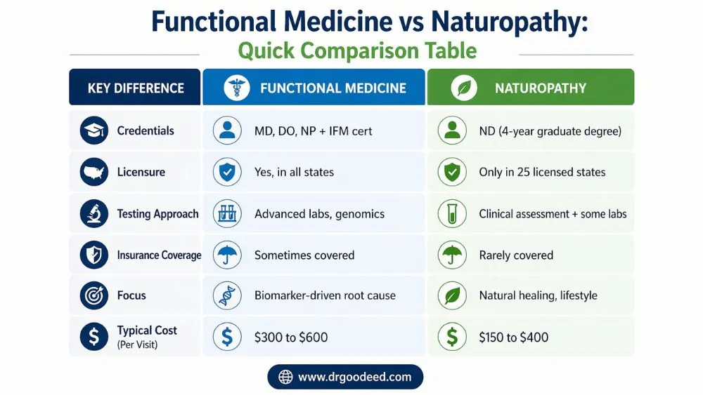 Functional Medicine vs Naturopathy