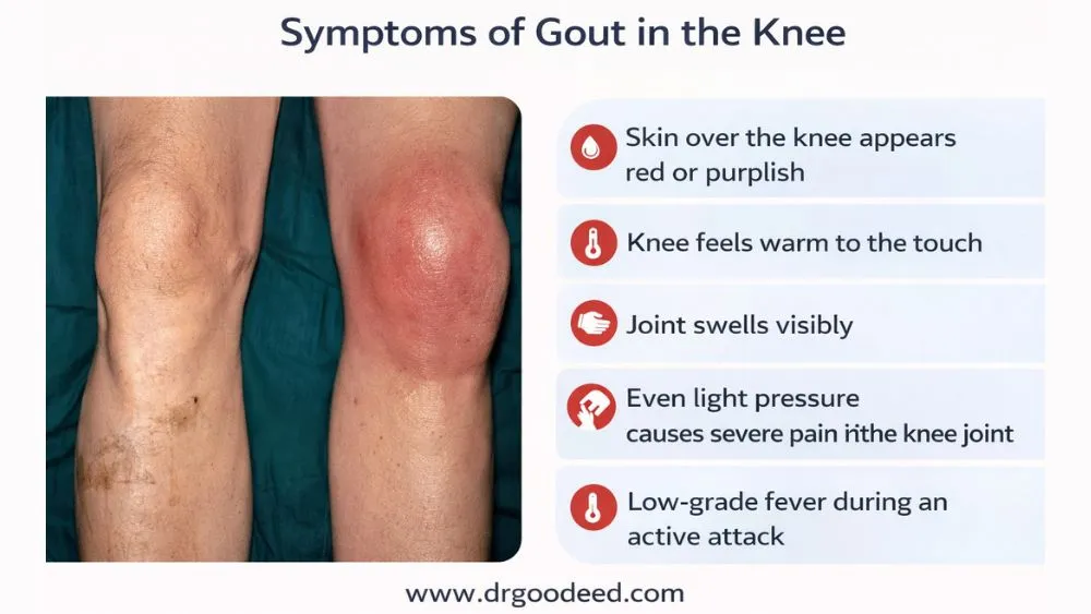 Symptoms of Gout in the Knee