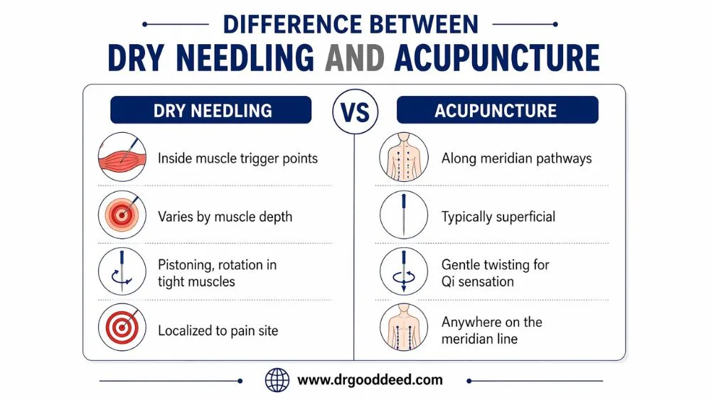 Difference Between Dry Needling and Acupuncture