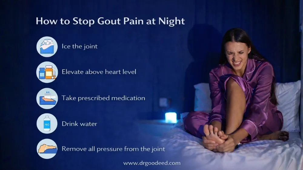 How to Stop Gout Pain Immediately at Night