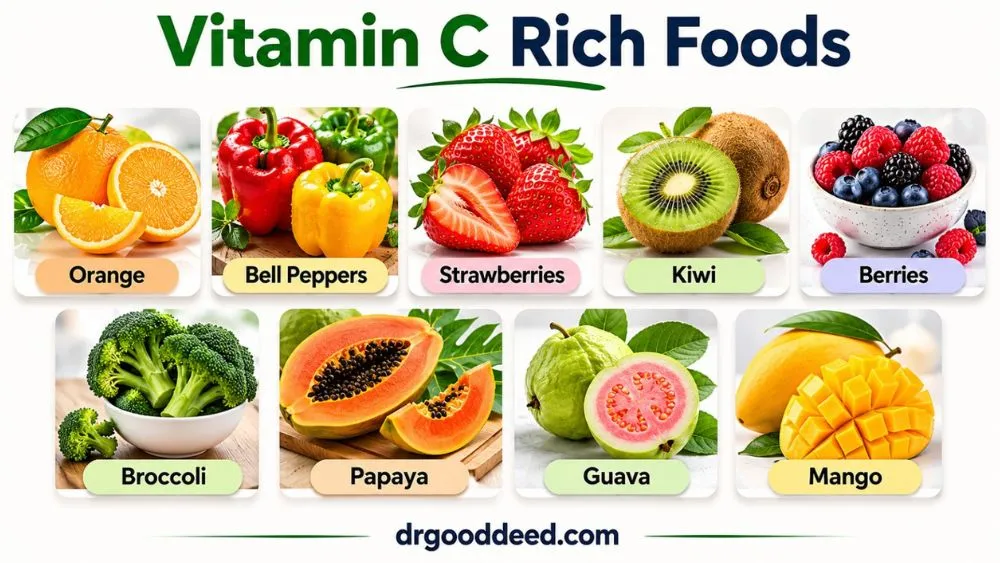 Foods High in Vitamin C: Best Sources for Immunity and Skin Health 6 Vitamin C Rich Foods