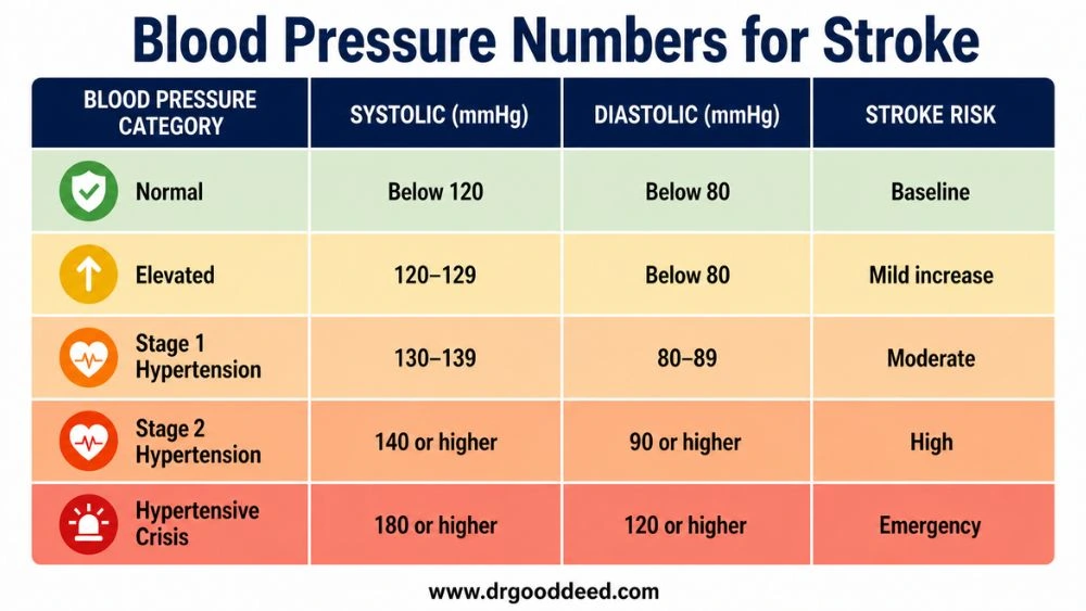 Blood Pressure Numbers for Stroke
