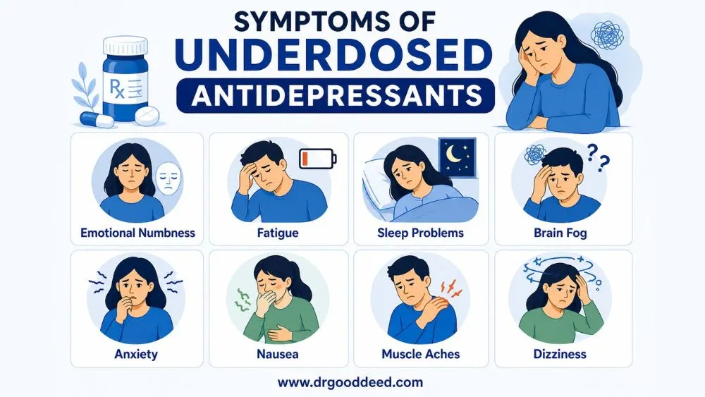 Symptoms of Underdosed Antidepressants