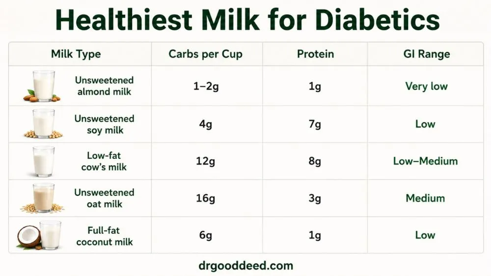 Healthiest Milk for Diabetics