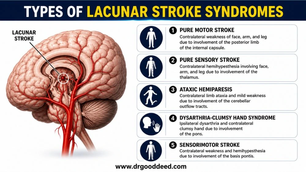 What to Know About a Lacunar Stroke: Causes, Symptoms, and Recovery 6 Types of Lacunar Stroke Syndromes