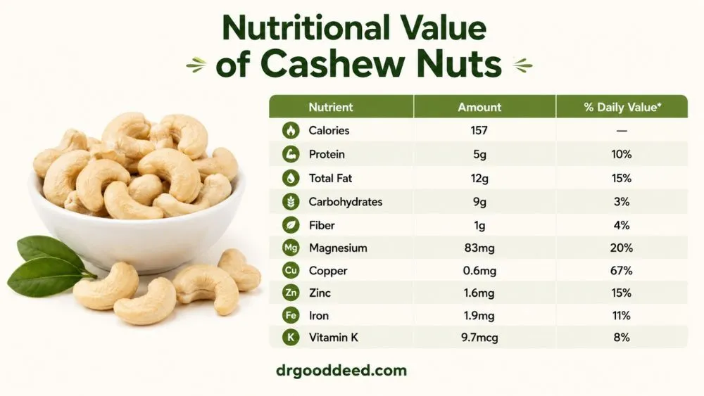 Nutritional Value of Cashew Nuts