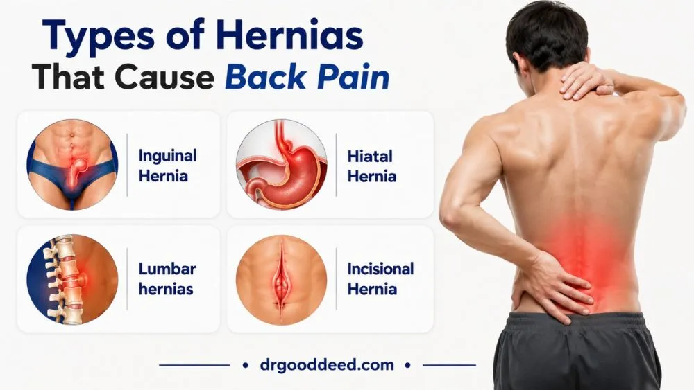 Can a Hernia Cause Back Pain? Symptoms, Causes, and Relief 6 Types of Hernias That Cause Back Pain