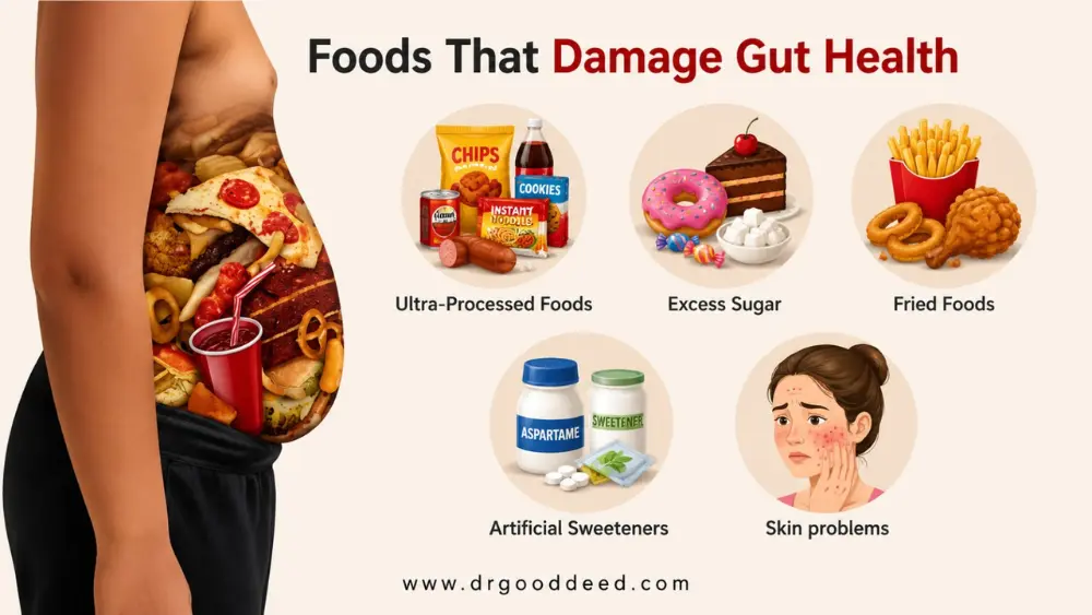Foods That Damage Gut Health
