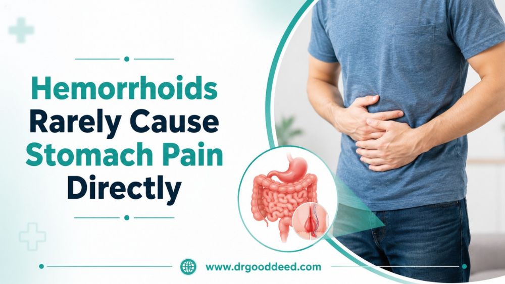 Hemorrhoids Rarely Cause Stomach Pain Directly