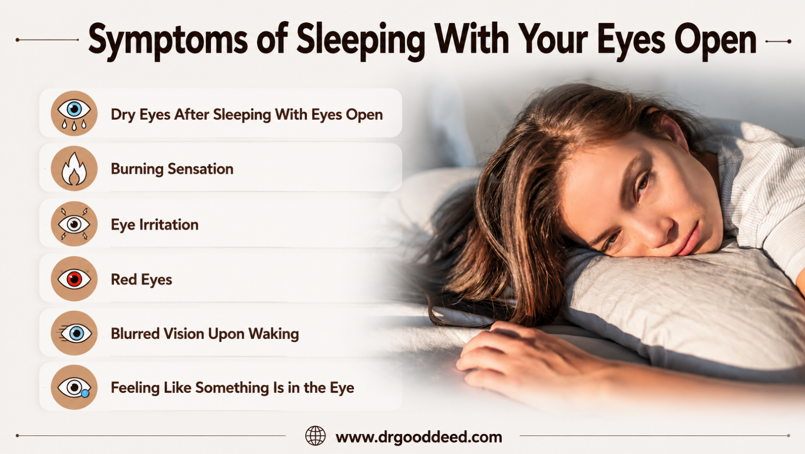 Symptoms of Sleeping With Your Eyes Open