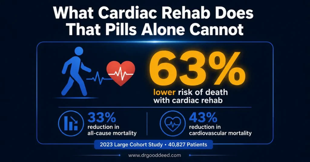 Cardiac rehabilitation mortality reduction statistics