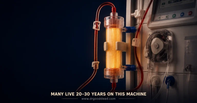 Dialysis machine long-term survival 20-30 years