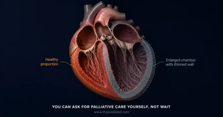 End-stage heart failure palliative care referral