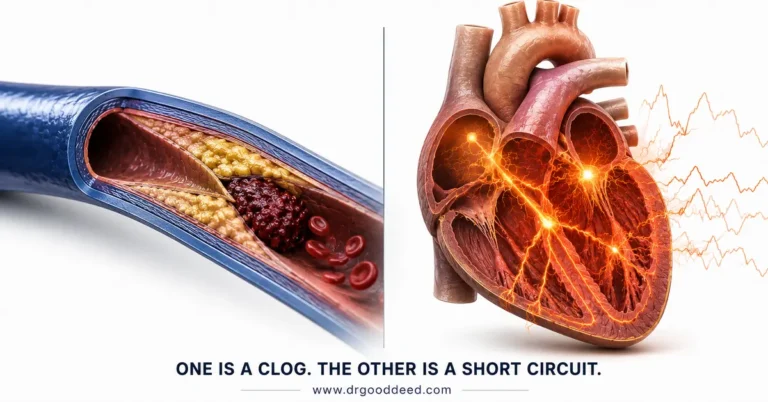 Heart attack vs cardiac arrest plumbing vs electrical