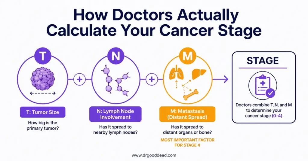 How the TNM staging system determines stage 4 cancer