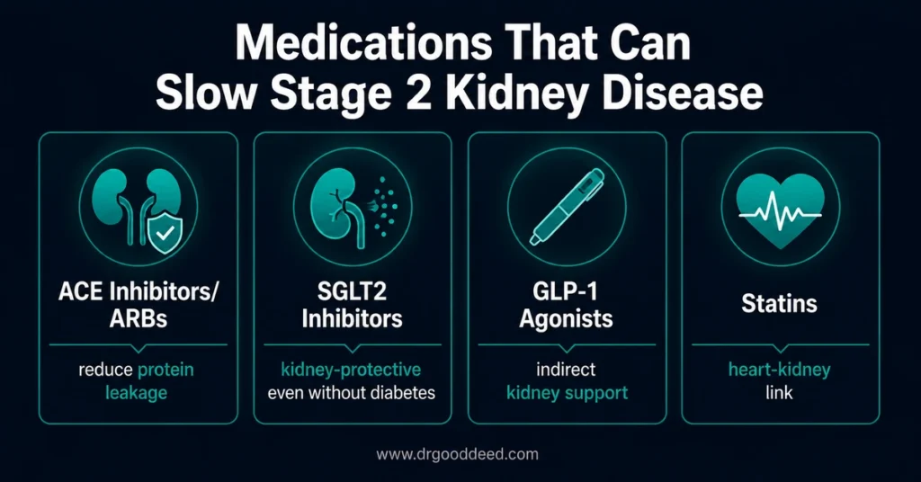 Stage 2 kidney disease medications treatment options