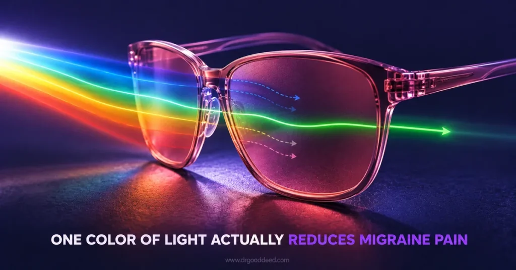 Best indoor sunglasses for vestibular migraine with FL-41 and green light