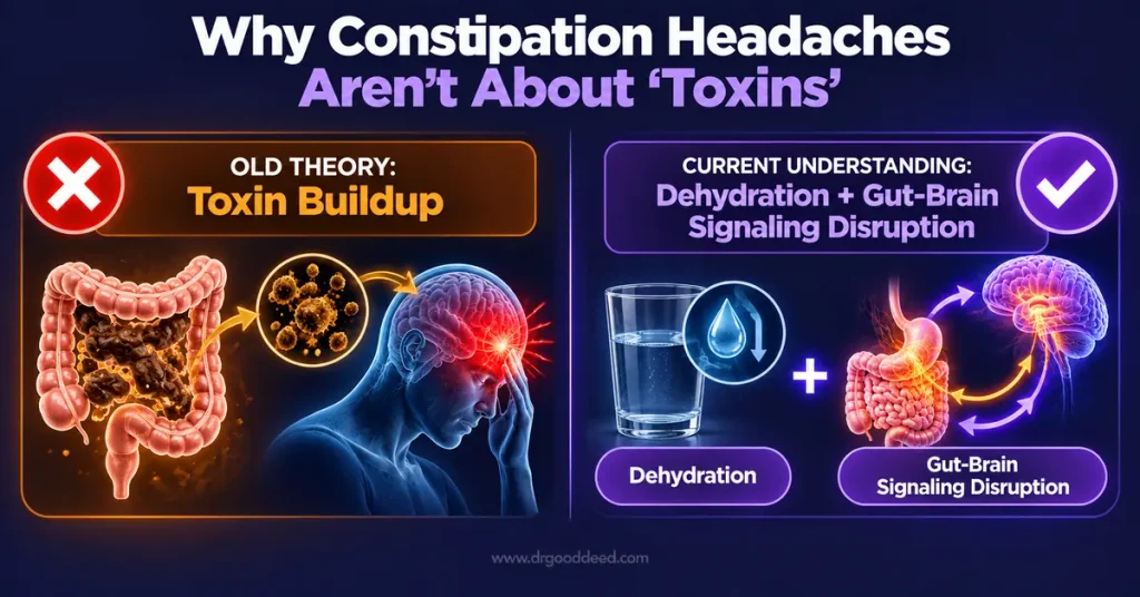 Constipation headache dehydration not toxins