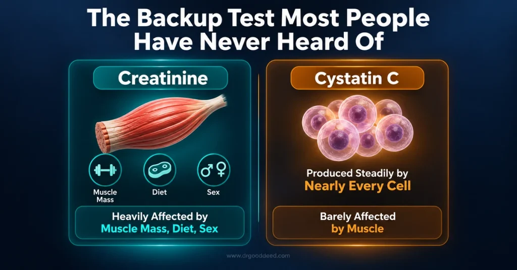 Cystatin C vs creatinine kidney function test