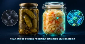 Fermented foods pasteurized vs live culture jar comparison