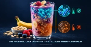 Gut health smoothie live cultures probiotic viability