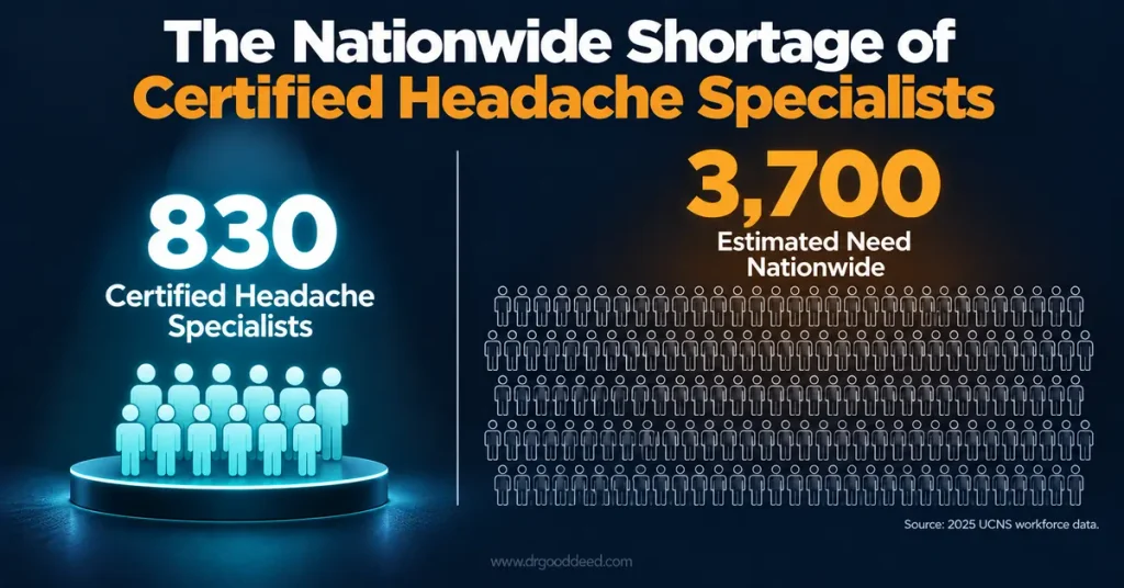 Headache specialist shortage UCNS workforce statistics 