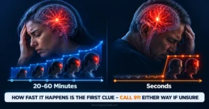Hemiplegic migraine vs stroke timing onset comparison