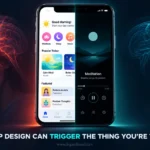 Meditation apps for migraine management with dark mode design