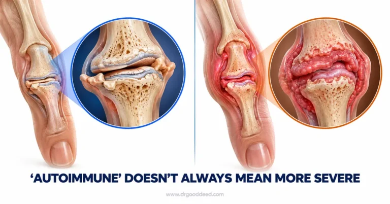 Osteoarthritis vs rheumatoid arthritis severity myth busted