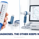 Peak flow meter vs spirometer diagnose vs monitor