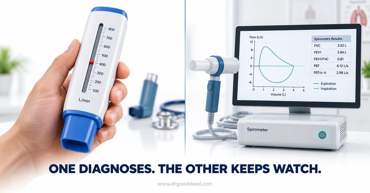 Peak Flow Meter vs Spirometer: What’s the Real Difference?
