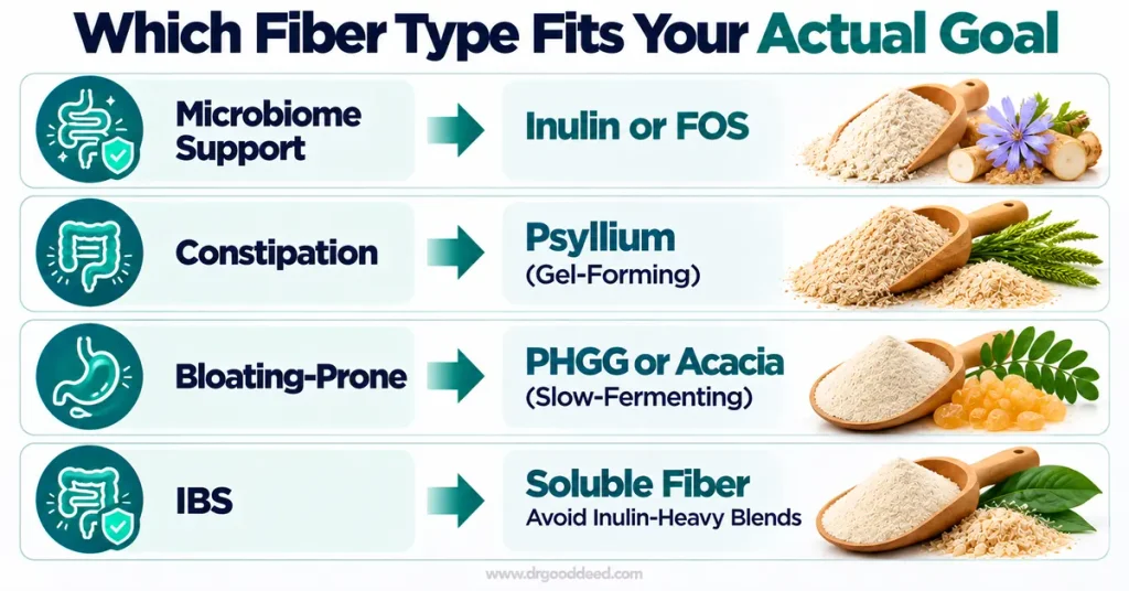 Prebiotic fiber powder goal based selection guide