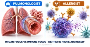 Pulmonologist vs allergist organ vs immune focus