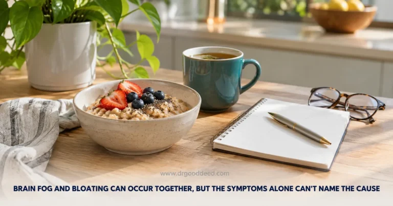 brain-fog-and-bloating-kitchen-table-oatmeal-notebook-photo