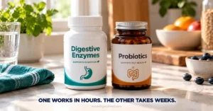 Digestive enzymes vs probiotics timing decision